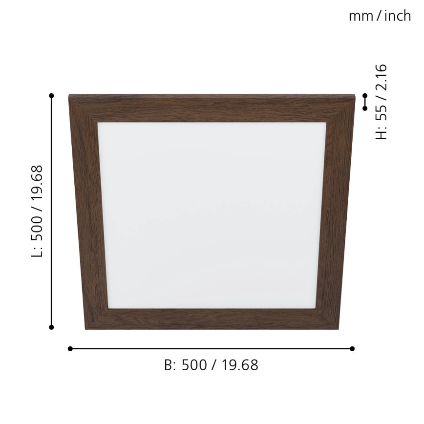 Eglo - LED Stropna svetilka LED/20W/230V 500x500 mm