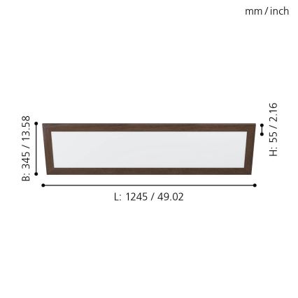 Eglo - LED Stropna svetilka LED/32W/230V 345x1245 mm