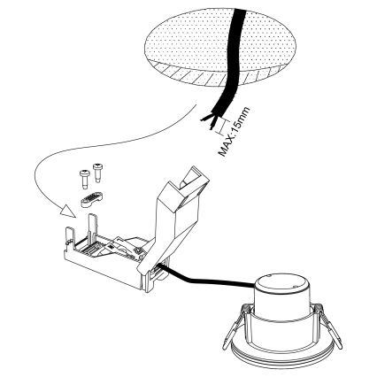 Eglo - LED Zatemnitvena kopalniška svetilka LED/6W/230V 4000K IP44