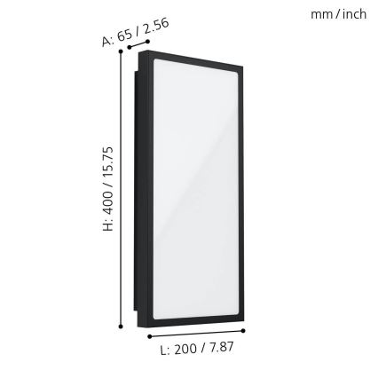 Eglo - LED Zunanja stenska svetilka LED/16W/230V IP44