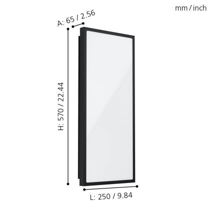 Eglo - LED Zunanja stenska svetilka LED/18,5W/230V IP44