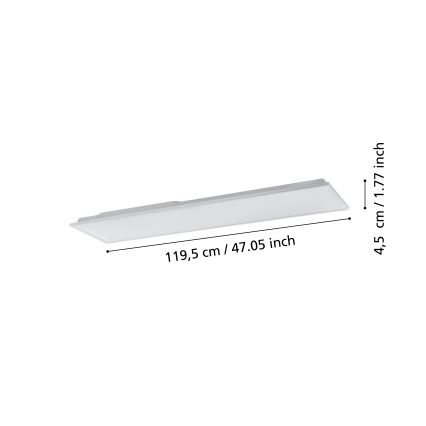 Eglo - LED Zatemnitvena stropna svetilka LED/31,5W/230V 2700-6500K ZigBee