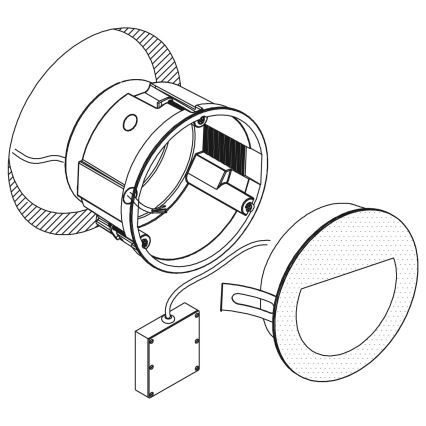 Eglo - LED Zunanja vgradna svetilka LED/2,5W/230V IP65 črna