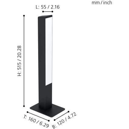 Eglo - LED RGBW Zatemnitvena namizna svetilka LED/16W/230V 2700-6500K ZigBee