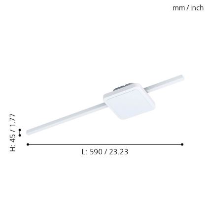 Eglo - LED Stropna svetilka 1xLED/6,3W/230V + 1xLED/5,4W