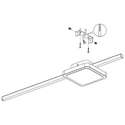 Eglo - LED Stropna svetilka 1xLED/6,3W/230V + 1xLED/5,4W