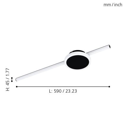 Eglo - LED Stropna svetilka 1xLED/6,3W/230V + 1xLED/5,4W