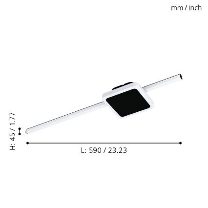 Eglo - LED stropna svetilka LED/6,3W/230V + LED/5,4W