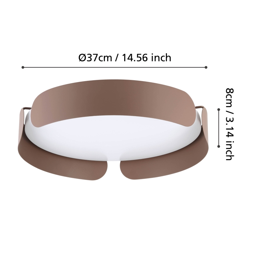 Eglo - LED stropna svetilka LED/20W/230V premer 37 cm rjava