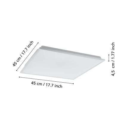 Eglo - LED Zatemnitvena stropna svetilka LED/22W/230V 2700-6500K ZigBee