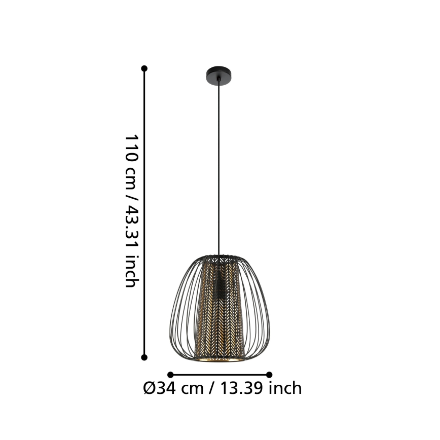 Eglo - Lestenec na vrvici 1xE27/40W/230V