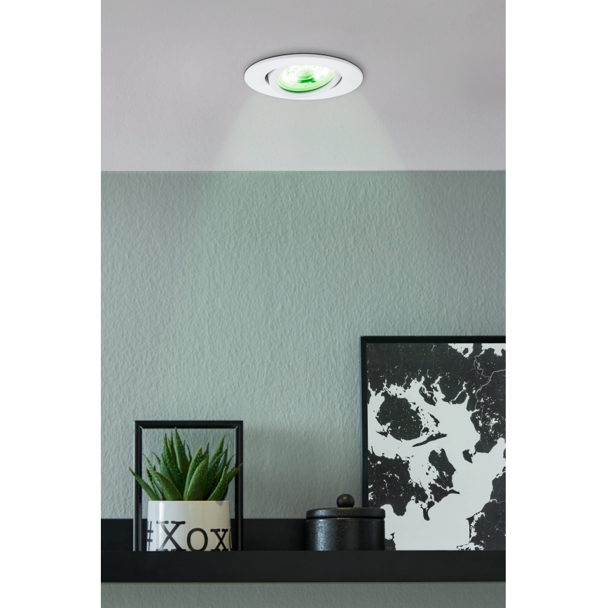 Eglo - LED RGBW Zatemnitvena vgradna svetilka LED/5W/230V ZigBee