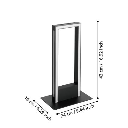 Eglo - LED Zatemnitvena namizna svetilka LED/16W/230V 2700-6500K