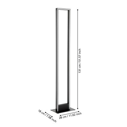 Eglo - LED Zatemnitvena talna svetilka LED/33W/230V 2700-6500K