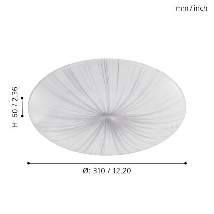 Eglo - LED Stropna svetilka LED/10W/230V