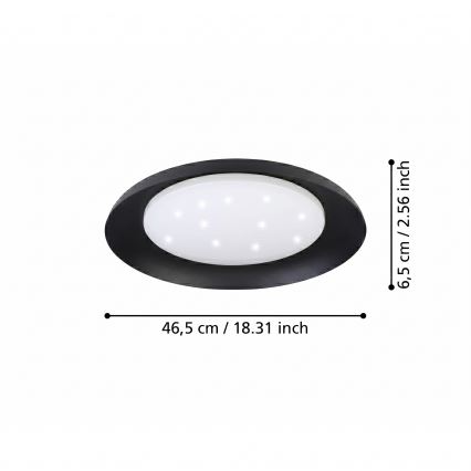 Eglo - LED Stropna svetilka LED/17,1W/230V črna