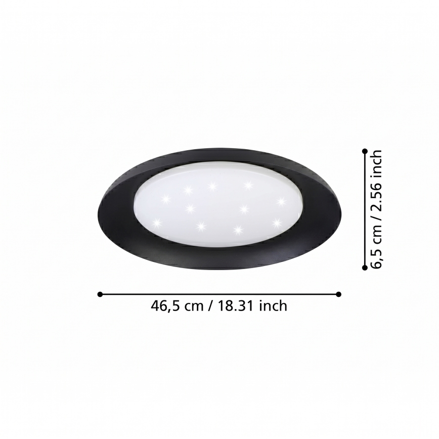 Eglo - LED Stropna svetilka LED/17,1W/230V črna
