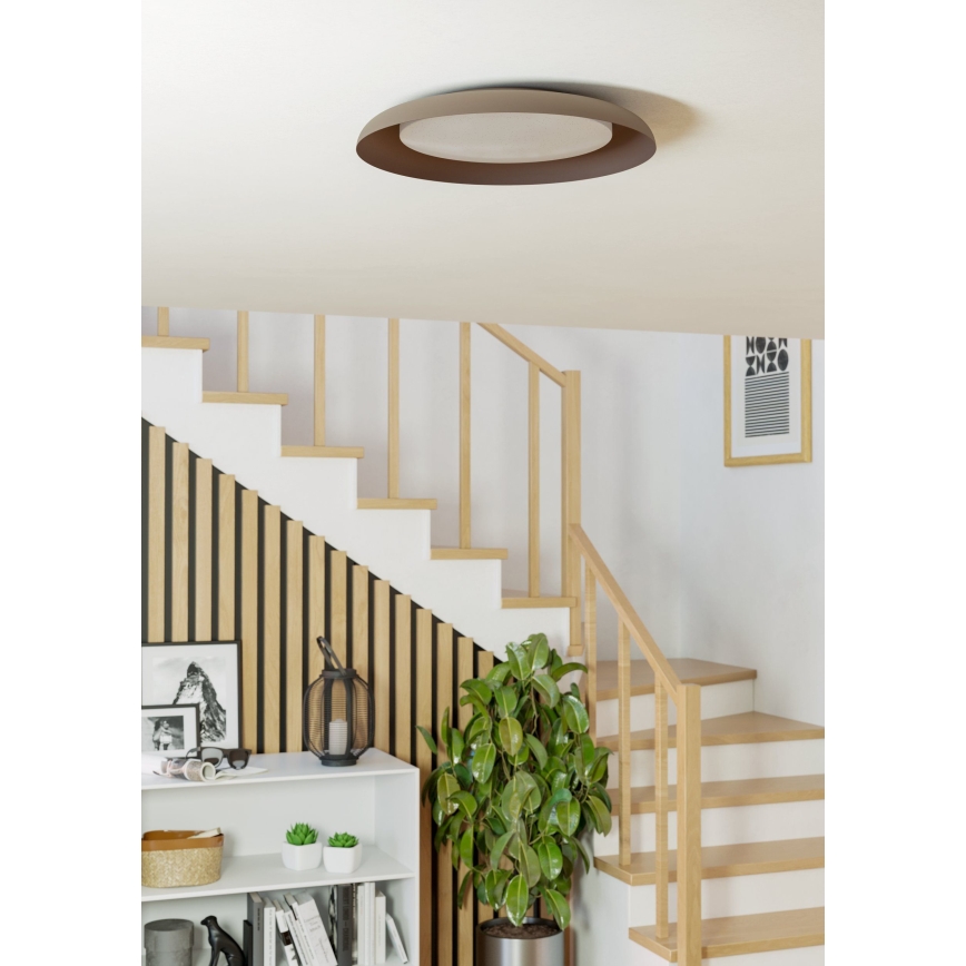 Eglo 99704 - LED stropna svetilka PENJAMO LED/17,1W/230V rjava