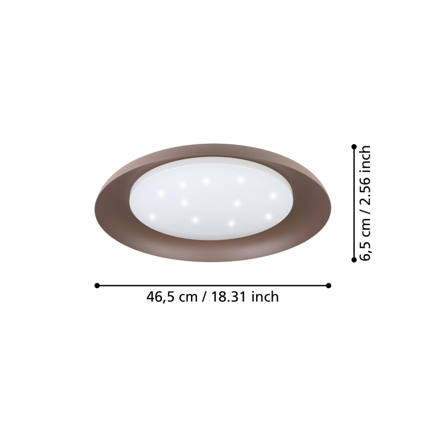 Eglo 99704 - LED stropna svetilka PENJAMO LED/17,1W/230V rjava