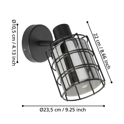 Eglo - Stenska svetilka 1xE27/28W/230V