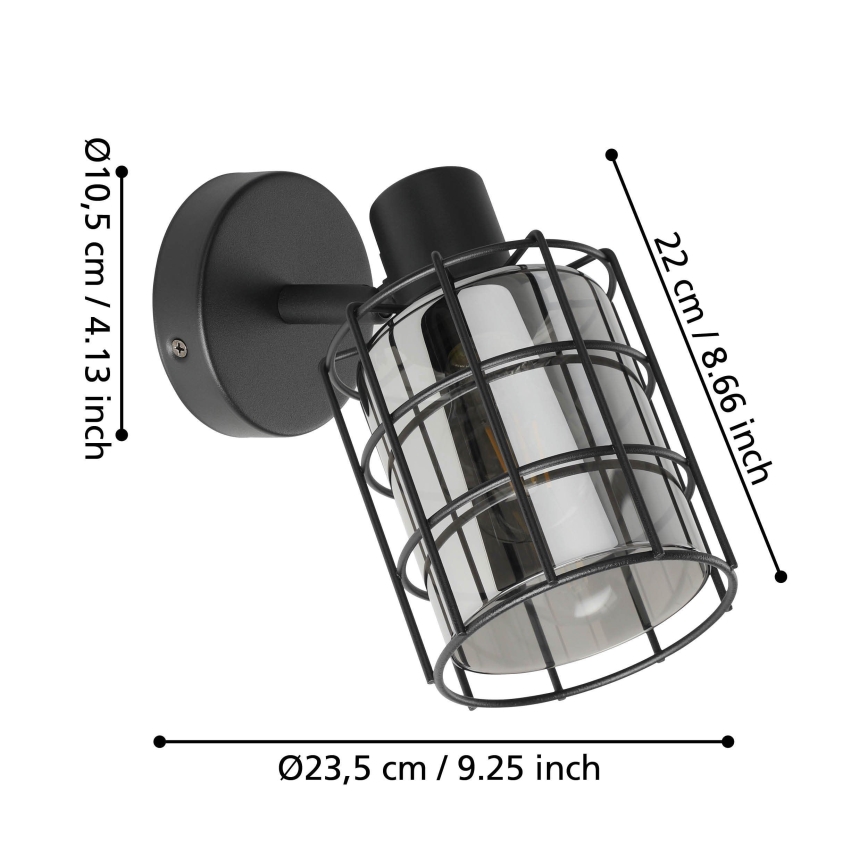Eglo - Stenska svetilka 1xE27/28W/230V