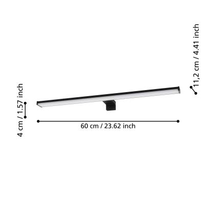 Eglo - LED Kopalniška luč za osvetlitev ogledala LED/11W/230V 4000K 60 cm IP44