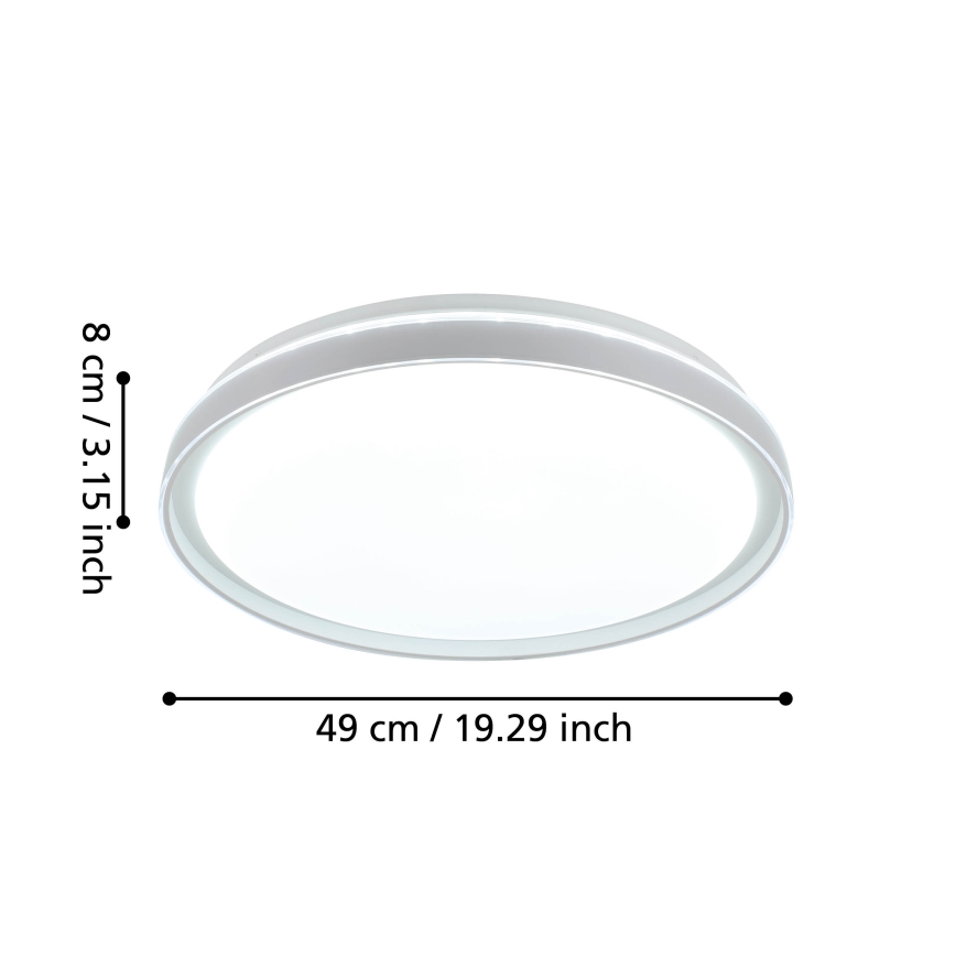 Eglo - LED Zatemnitvena stropna svetilka LED/40W/230V 3000-6500K + Daljinski upravljalnik