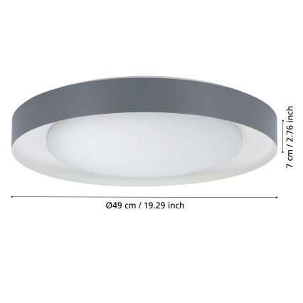 Eglo - LED Zatemnitvena stropna svetilka LED/24W/230V 3000-6500K + Daljinski upravljalnik