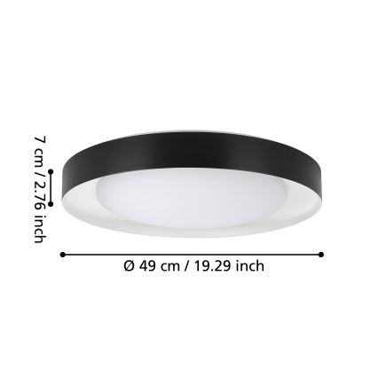 Eglo - LED Zatemnitvena stropna svetilka LED/24W/230V 3000-6500K + Daljinski upravljalnik