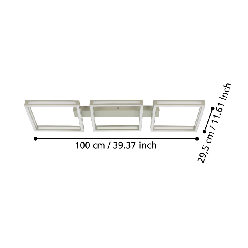 Eglo - LED Stropna svetilka 3xLED/11,2W/230V mat krom