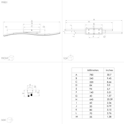 Eglo - LED Stropna svetilka LED/21,5W/230V