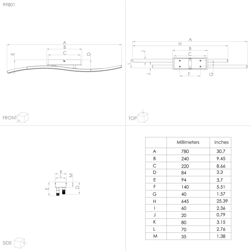 Eglo - LED Stropna svetilka LED/21,5W/230V