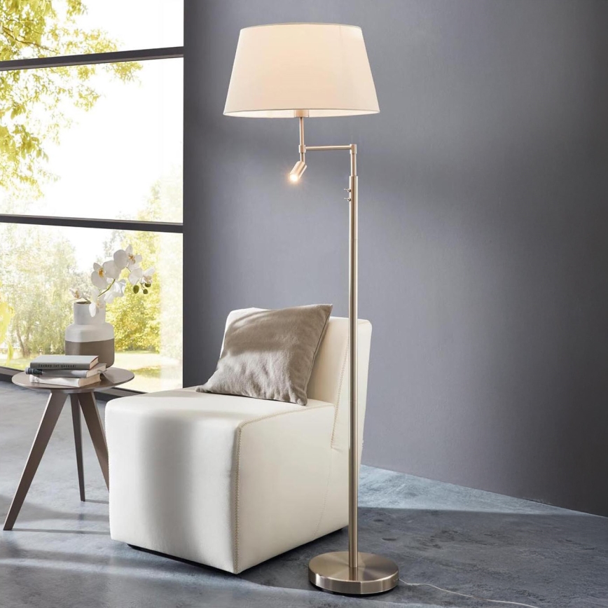 Eglo/Edi Light - LED Talna svetilka SANTANDER 1xE27/11W/230V + LED/2,3W mat krom