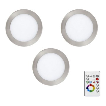 Eglo - ET 3x LED RGBW Zatemnitvena vgradna svetilka TINUS 4,8W/230V + Daljinski upravljalnik