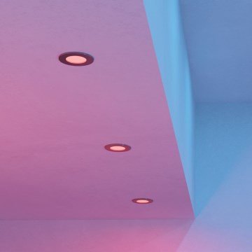 Eglo - komplet 3x LED RGBW zatemljivih kopalniških vgradnih stropnih svetil, LED/2,8 W/230 V, 2700-6500 K, Ø 8,8 cm, IP44, matiran krom