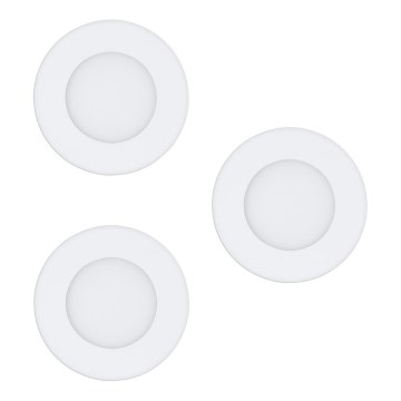 Eglo - Komplet 3x LED vgradna stropna svetilka FUEVA-RW 1xLED/2,8W/230V premer 8,5 cm