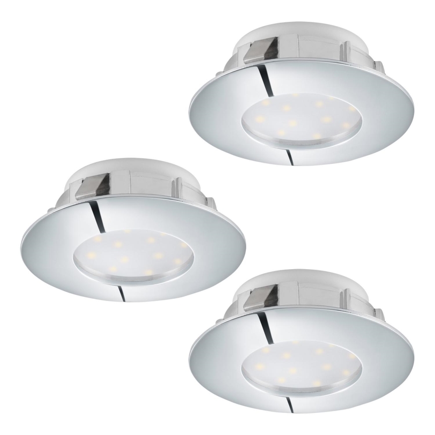Eglo - KOMPLET 3x LED Vgradna svetilka PINEDA 1xLED/4,9W/230V