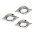 Eglo - KOMPLET 3x LED Vgradna svetilka PINEDA 1xLED/4,9W/230V