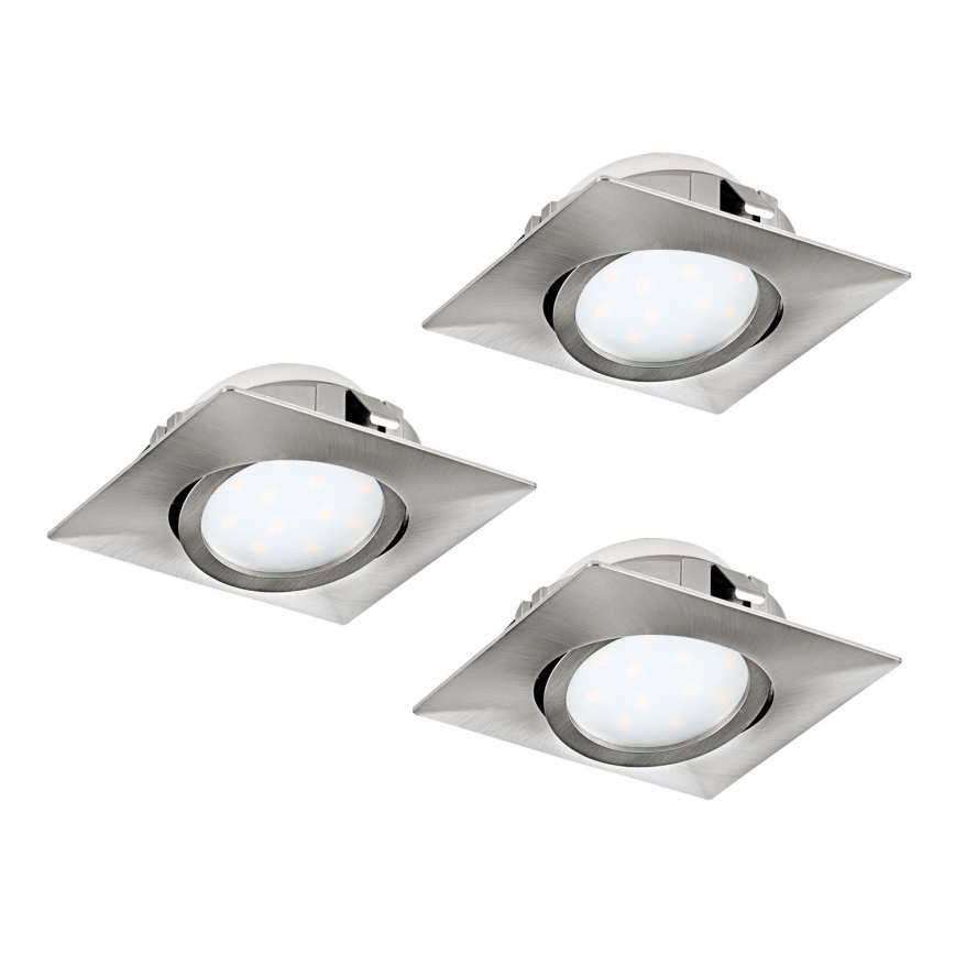Eglo - KOMPLET 3x LED Vgradna svetilka PINEDA 1xLED/4,9W/230V