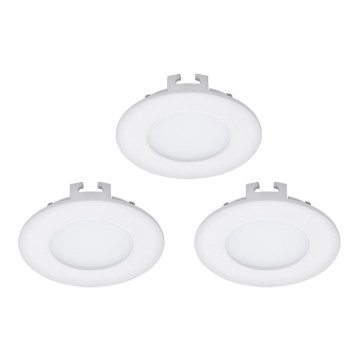 Eglo - Komplet 3x LED vgradnih stropnih svetilk FUEVA 1 1xLED/2,7W/230V Ø 8,5 cm