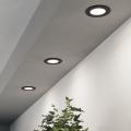 Eglo - KOMPLET 3x LED vgradnih stropnih svetilk LED/3,7W/230V 2700/4000/6500K premer 8,8 cm črna