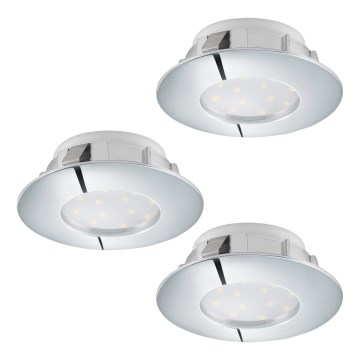 Eglo - komplet 3x LED vgradnih stropnih svetilk PINEDA LED/4,9W/230V
