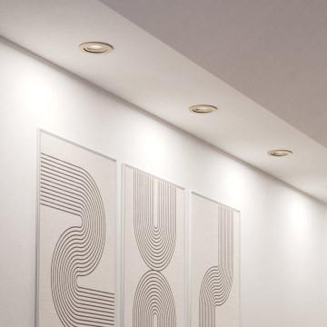 Eglo - Komplet 3x LED vgradnih stropnih točkovnih svetilk 1xGU10/4,5W/230V matni krom