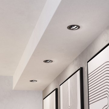 Eglo - Komplet 3x LED zatemnljivo vgradno stropno svetilo LED/6,4W/230V Ø 8,8 cm črna