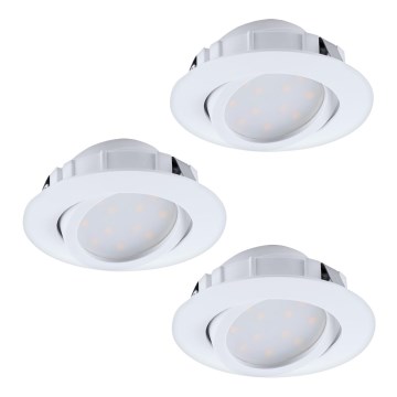 Eglo - KOMPLET 3x vgradnih LED-svetil PINEDA z možnostjo zatemnitve LED/5,5W/230V