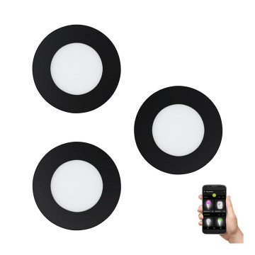 Eglo - KOMPLET 3x zatemnjive LED kopalniške svetilke FUEVA-Z LED/2,8W/230V IP44 premer 8,5 cm