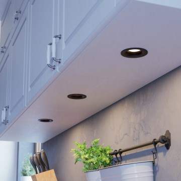 Eglo - Komplet 3x zatemnjivih vgradnih stropnih LED svetilk LED/4,8W/230V Ø 8,8 cm črna