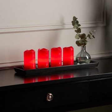 Eglo - KOMPLET 4x LED božična dekoracija ADVENT LED/0,18W/2xCR2032 + daljinski upravljalnik