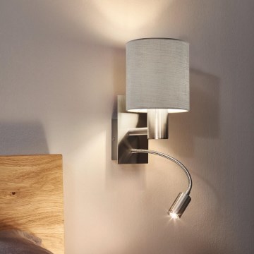 Eglo - LED Fleksibilna svetilka 1xE27/40W+LED/3,8W bež