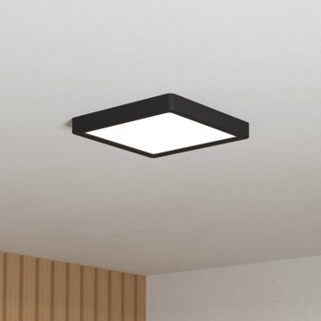Eglo - LED kopalniška stropna svetilka LED/10,5W/230V 2700/4000/6500K 22x22 cm IP44 črna